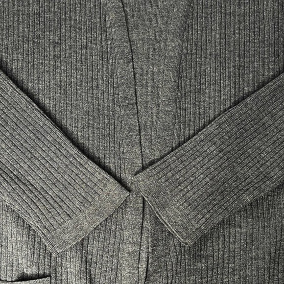 Eileen Fisher Long Cardigan Wool‎ Crepe Rib Pockets Size Large - Picture 5 of 7